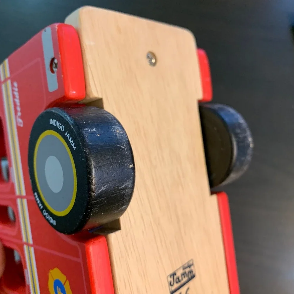 Indigo Jamm Freddie Fire Engine Red Wooden Toy Truck Kids‎ Play Vehicle Eco